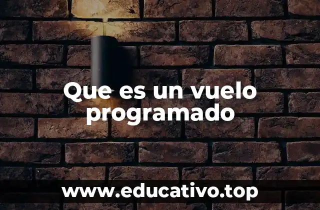 Que es un vuelo programado