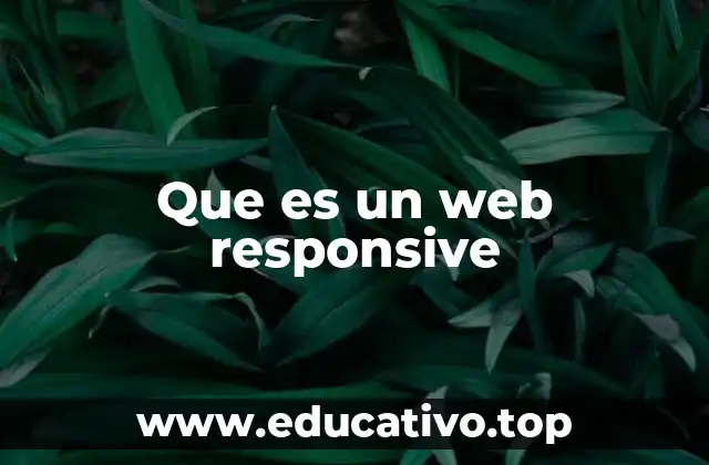 Que es un web responsive