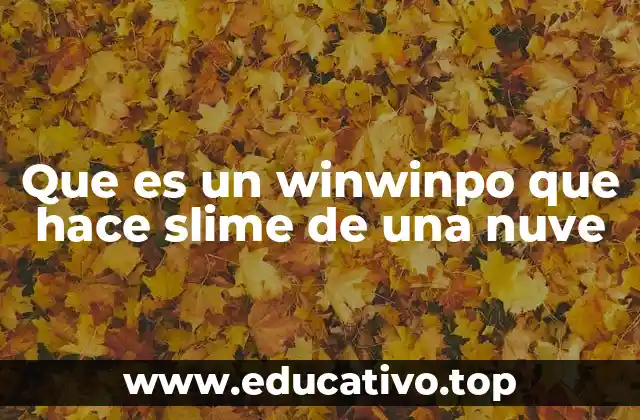 Que es un winwinpo que hace slime de una nuve