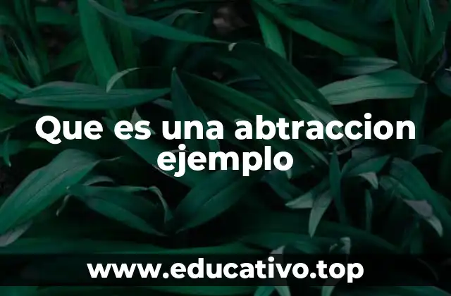 Que es una abtraccion ejemplo