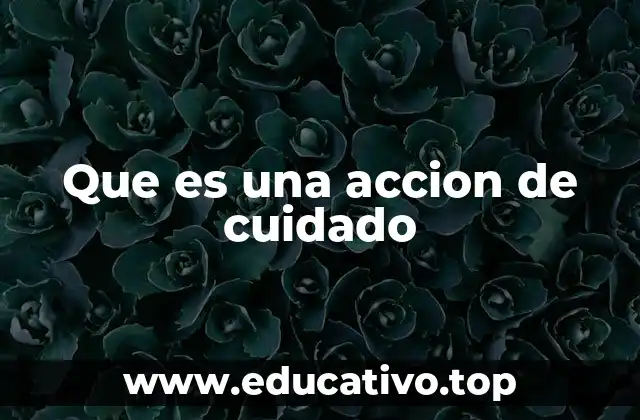 Que es una accion de cuidado