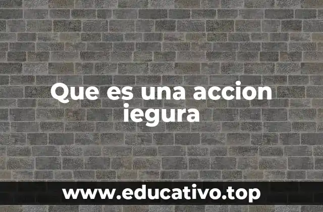 Que es una accion iegura