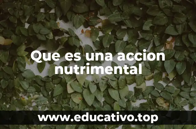 Que es una accion nutrimental