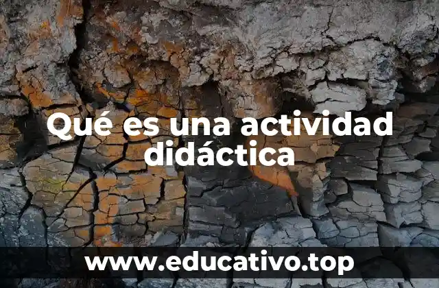 Qué es una actividad didáctica