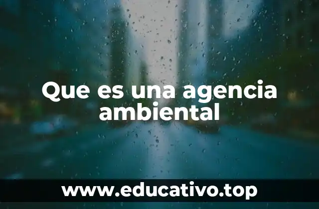 Que es una agencia ambiental