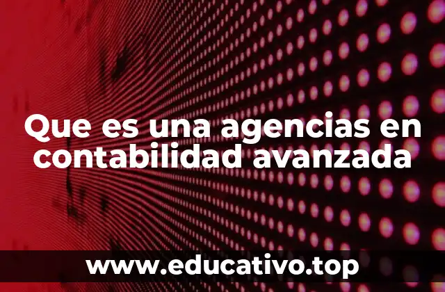 Que es una agencias en contabilidad avanzada
