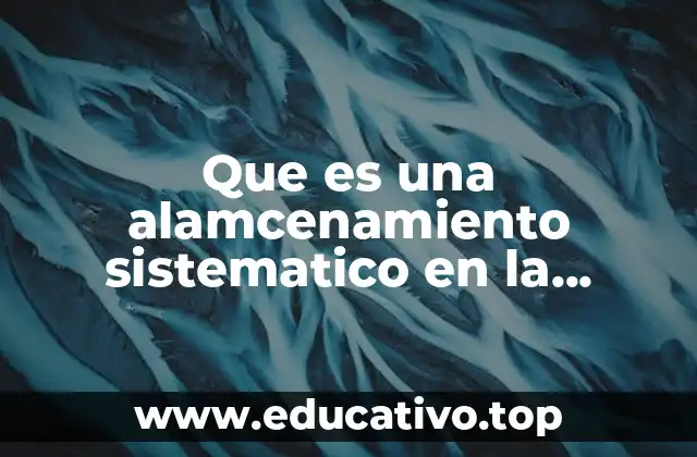 Que es una alamcenamiento sistematico en la informatica