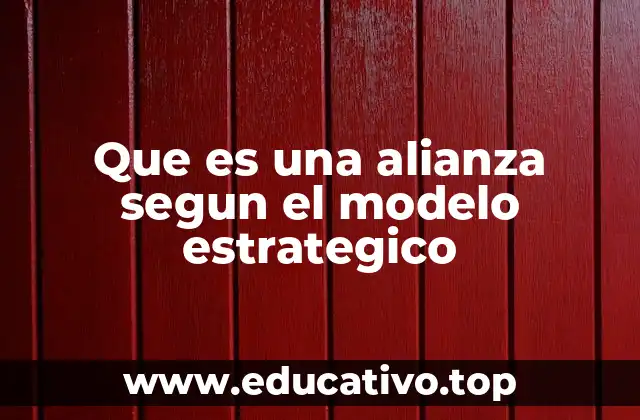 Que es una alianza segun el modelo estrategico