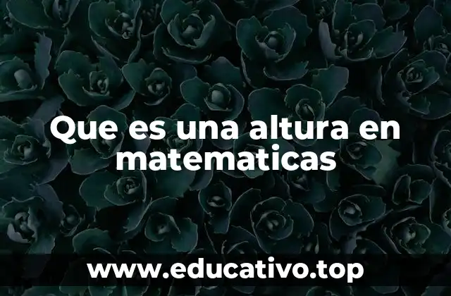 La importancia de las alturas en la geometría plana