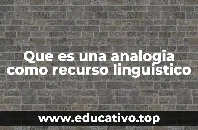 Que es una analogia como recurso linguistico