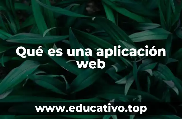 Qué es una aplicación web