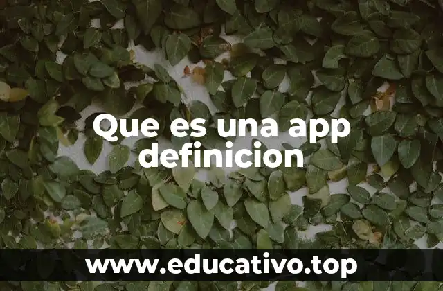 Que es una app definicion