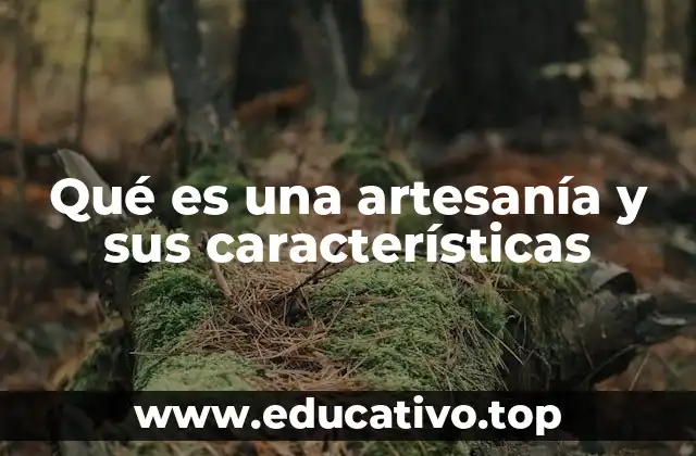Qué es una artesanía y sus características
