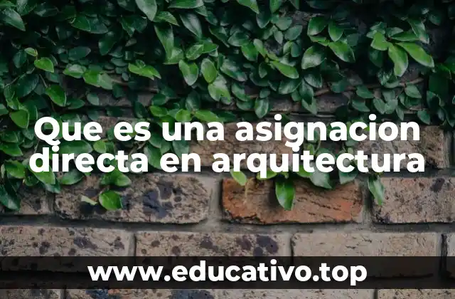Que es una asignacion directa en arquitectura