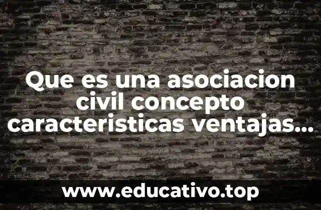 Que es una asociacion civil concepto caracteristicas ventajas y desventajas