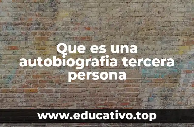 Que es una autobiografia tercera persona