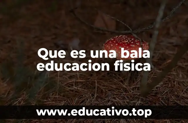 Que es una bala educacion fisica