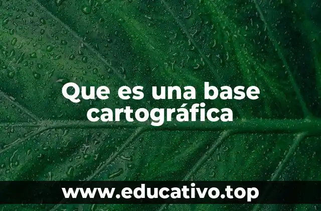 Que es una base cartográfica