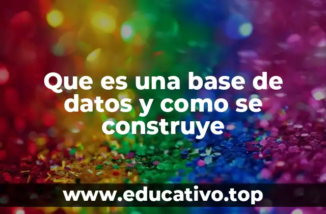 Que es una base de datos y como se construye