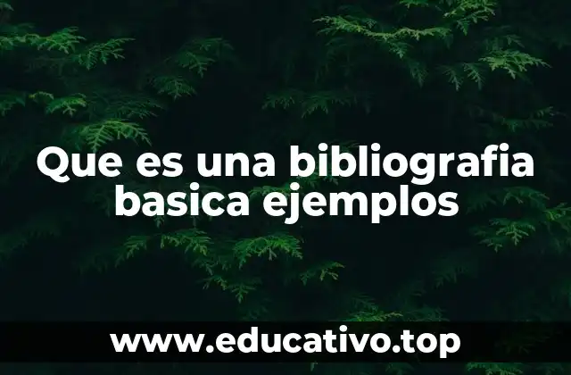 Que es una bibliografia basica ejemplos