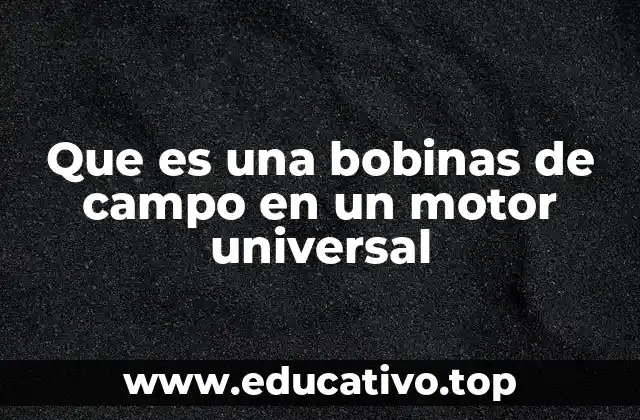 Que es una bobinas de campo en un motor universal