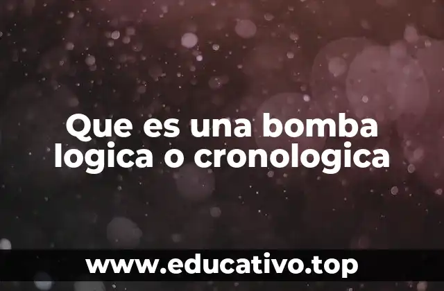 Que es una bomba logica o cronologica