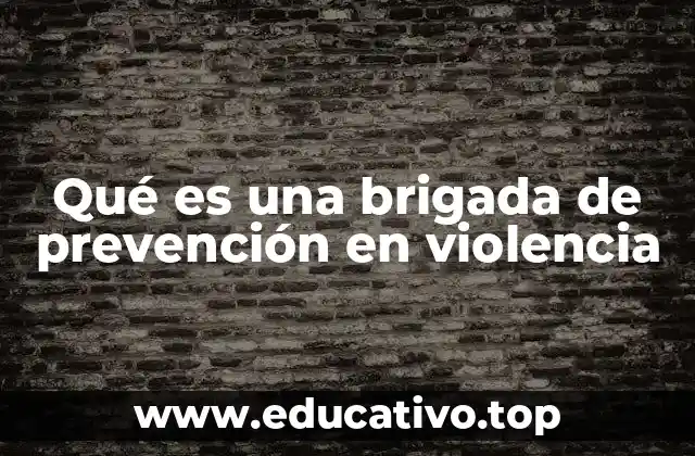 Qué es una brigada de prevención en violencia