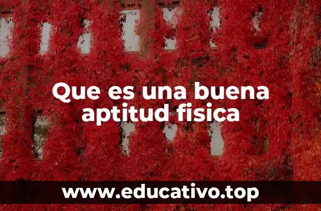 Que es una buena aptitud fisica