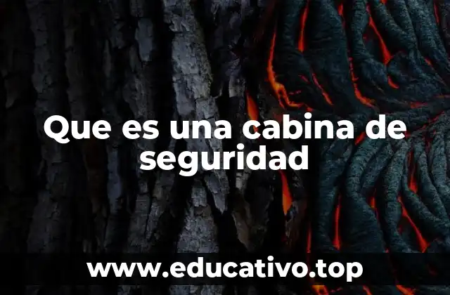 Que es una cabina de seguridad
