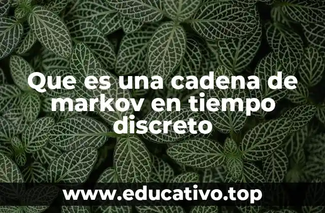 Que es una cadena de markov en tiempo discreto