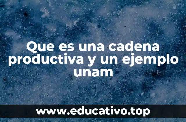 Que es una cadena productiva y un ejemplo unam