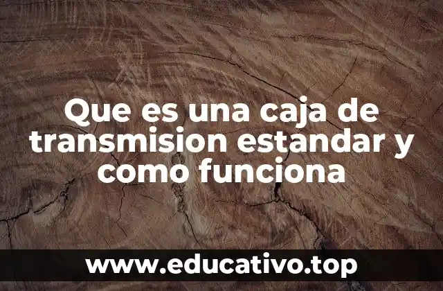Que es una caja de transmision estandar y como funciona