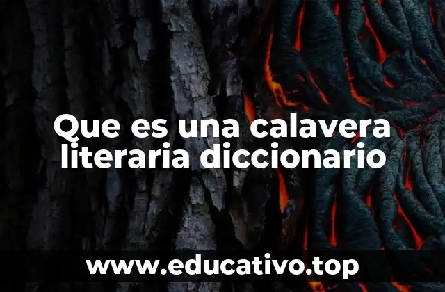 Que es una calavera literaria diccionario