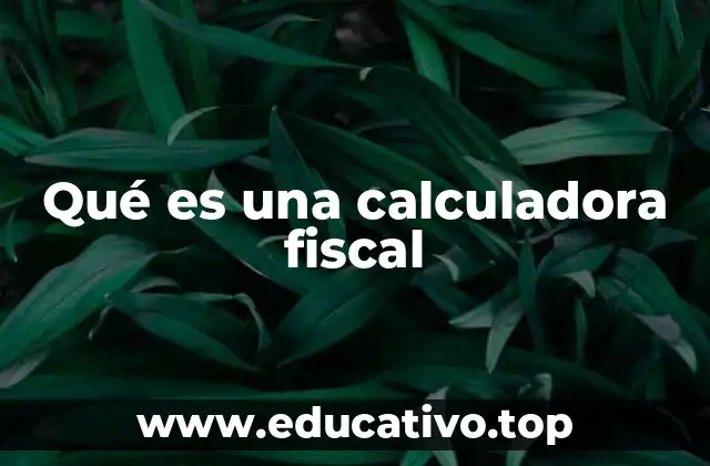 Qué es una calculadora fiscal