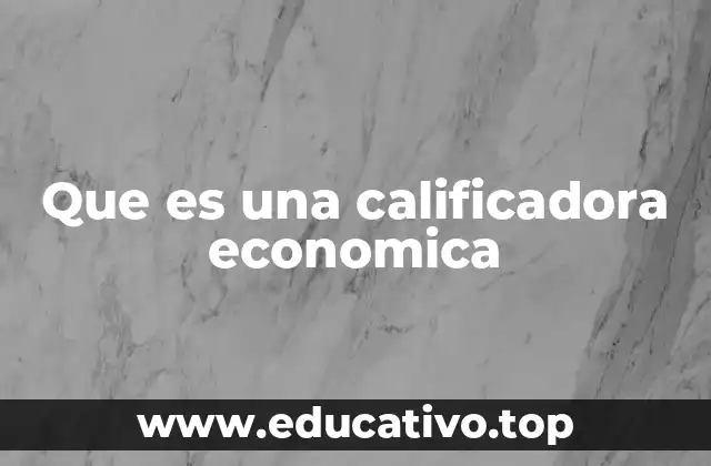 Que es una calificadora economica