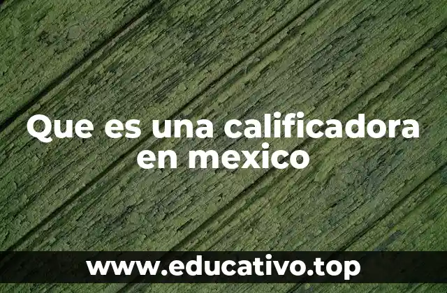 Que es una calificadora en mexico