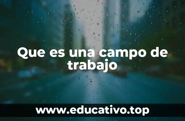 Que es una campo de trabajo