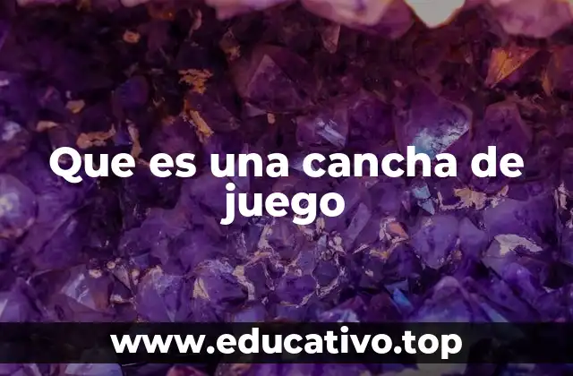 Que es una cancha de juego