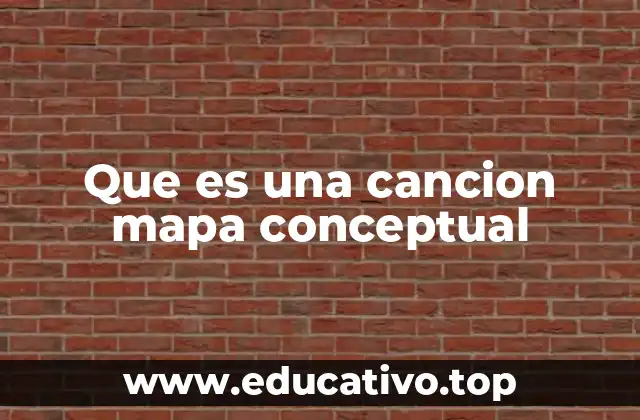 Que es una cancion mapa conceptual