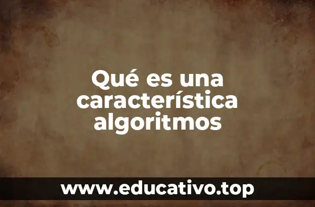 Qué es una característica algoritmos