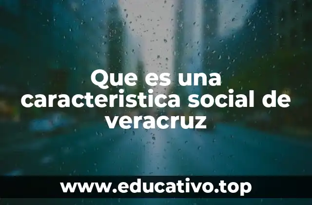 Que es una caracteristica social de veracruz