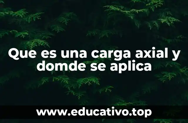 Que es una carga axial y domde se aplica