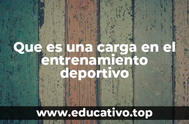 Que es una carga en el entrenamiento deportivo
