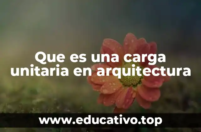 Que es una carga unitaria en arquitectura