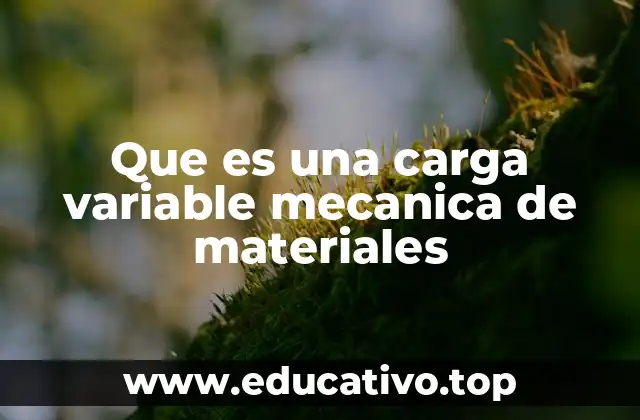 Que es una carga variable mecanica de materiales