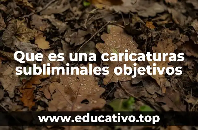 Que es una caricaturas subliminales objetivos