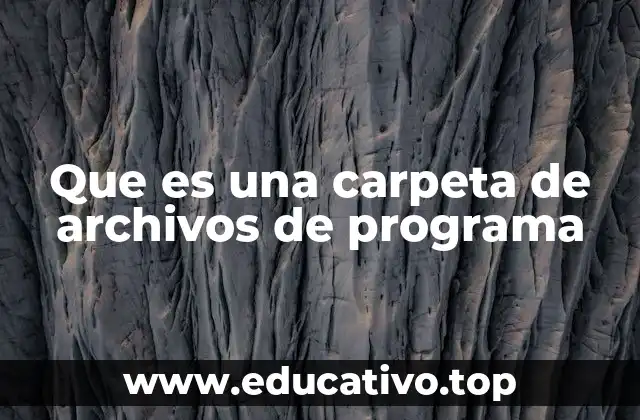 Que es una carpeta de archivos de programa