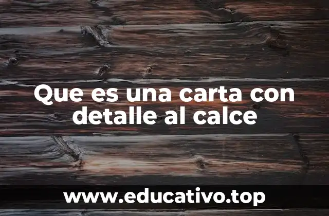 Que es una carta con detalle al calce