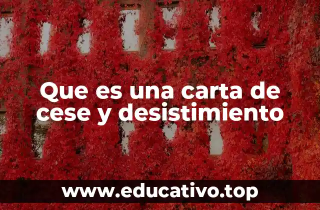 Que es una carta de cese y desistimiento