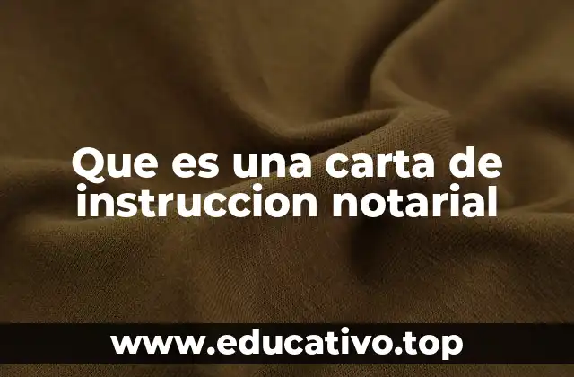 Que es una carta de instruccion notarial